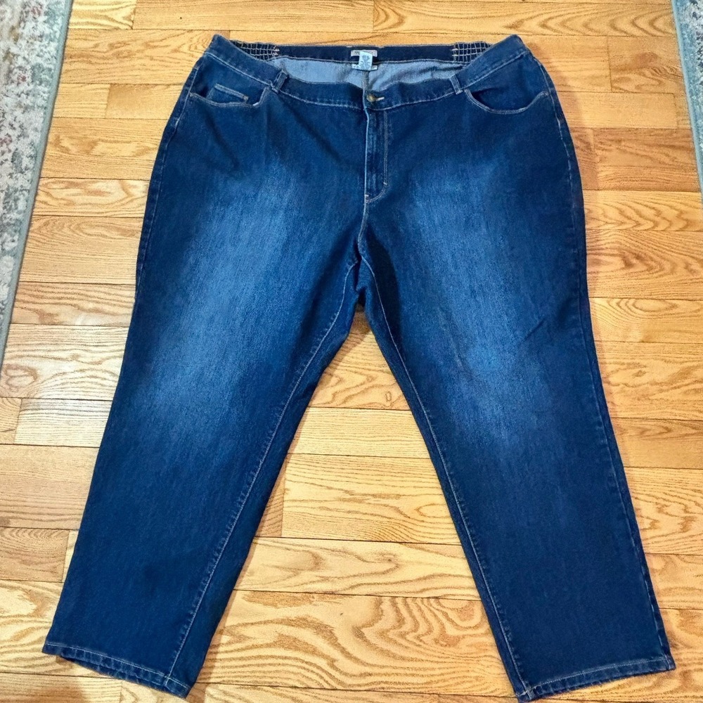 Catherines  Right Fit Curvy Jeans‎ Stretch Womens Sz 30 Blue Denim (47x29)